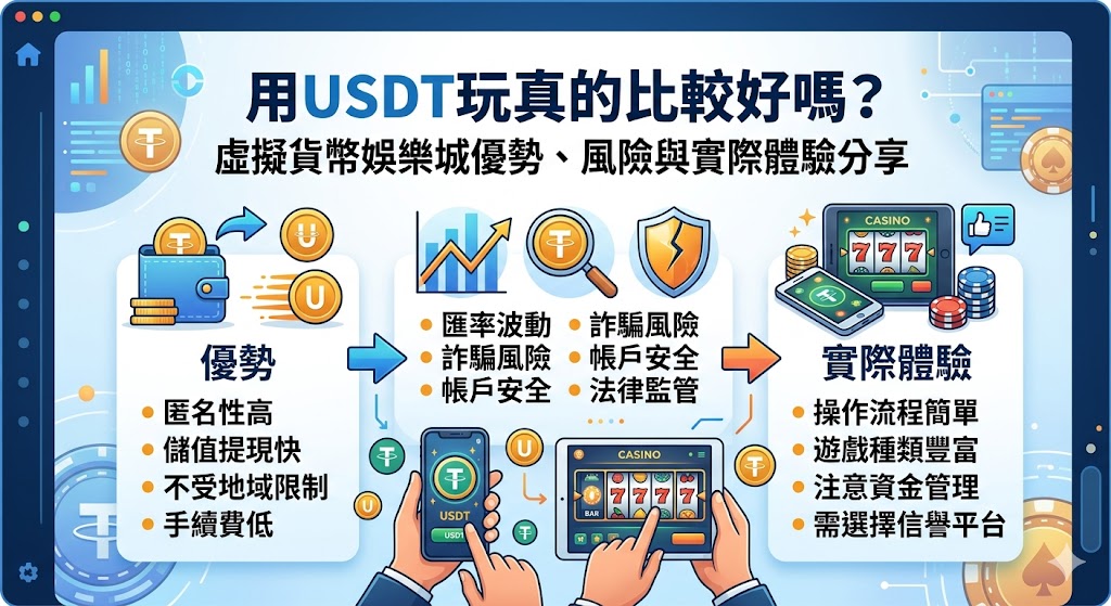 用USDT玩真的比較好嗎？虛擬貨幣娛樂城優勢、風險與實際體驗分享